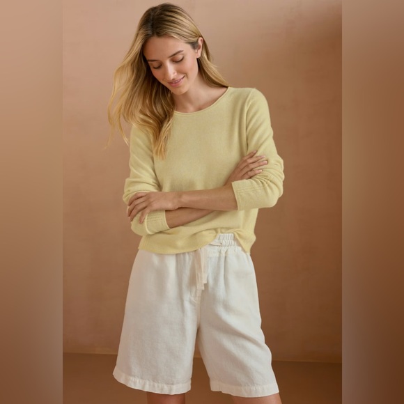 Poetry Pants - NWT Poetry Ecru Linen Tie Waist Shorts Size 6